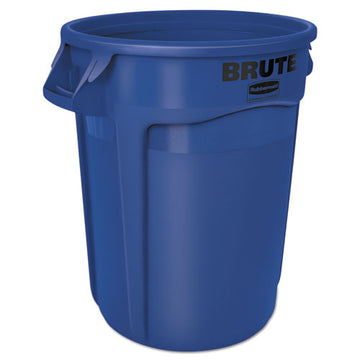 Rubbermaid® Commercial Round Brute Container, Plastic, 32 Gal, Blue freeshipping - TVN Wholesale